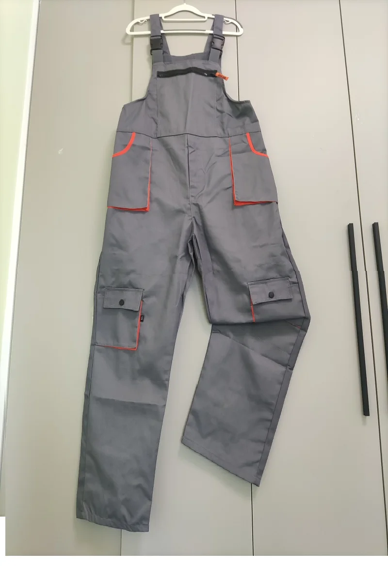 Neue Herren-Overalls mit langen Ärmeln, Latzhose, Reißverschlusstasche, Overall, Strampler, modische Arbeit, lässige Arbeitskleidung, Hosenträger in Übergröße