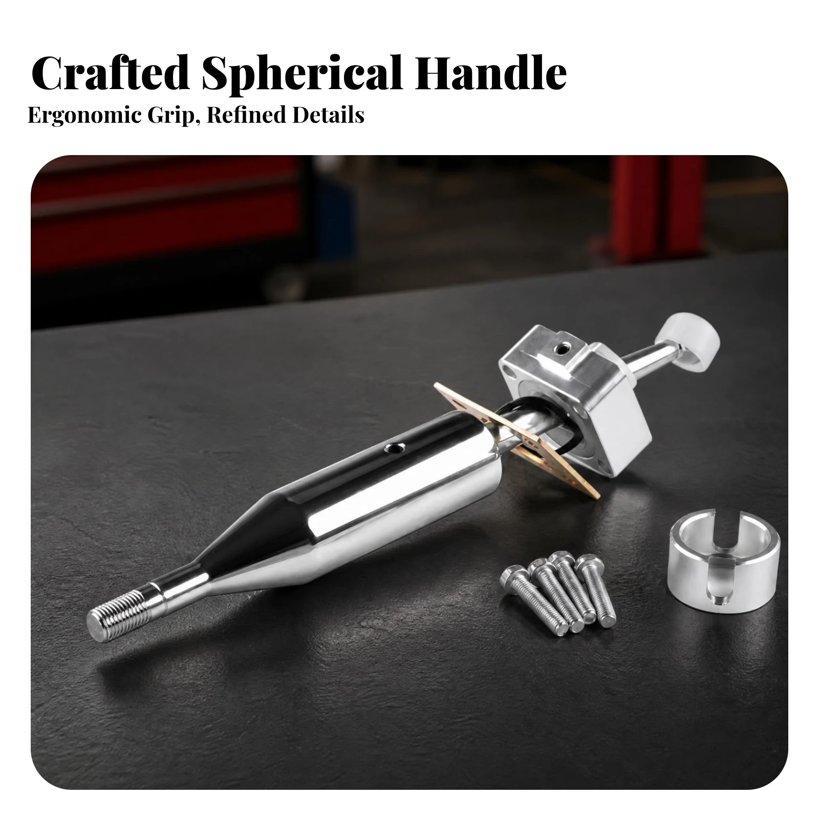 Aluminum Gear Knob Smooth Shifting Aluminum Alloy Gear Lever Automotive Part Mounting Hardware Silver Gear Lever Assembly