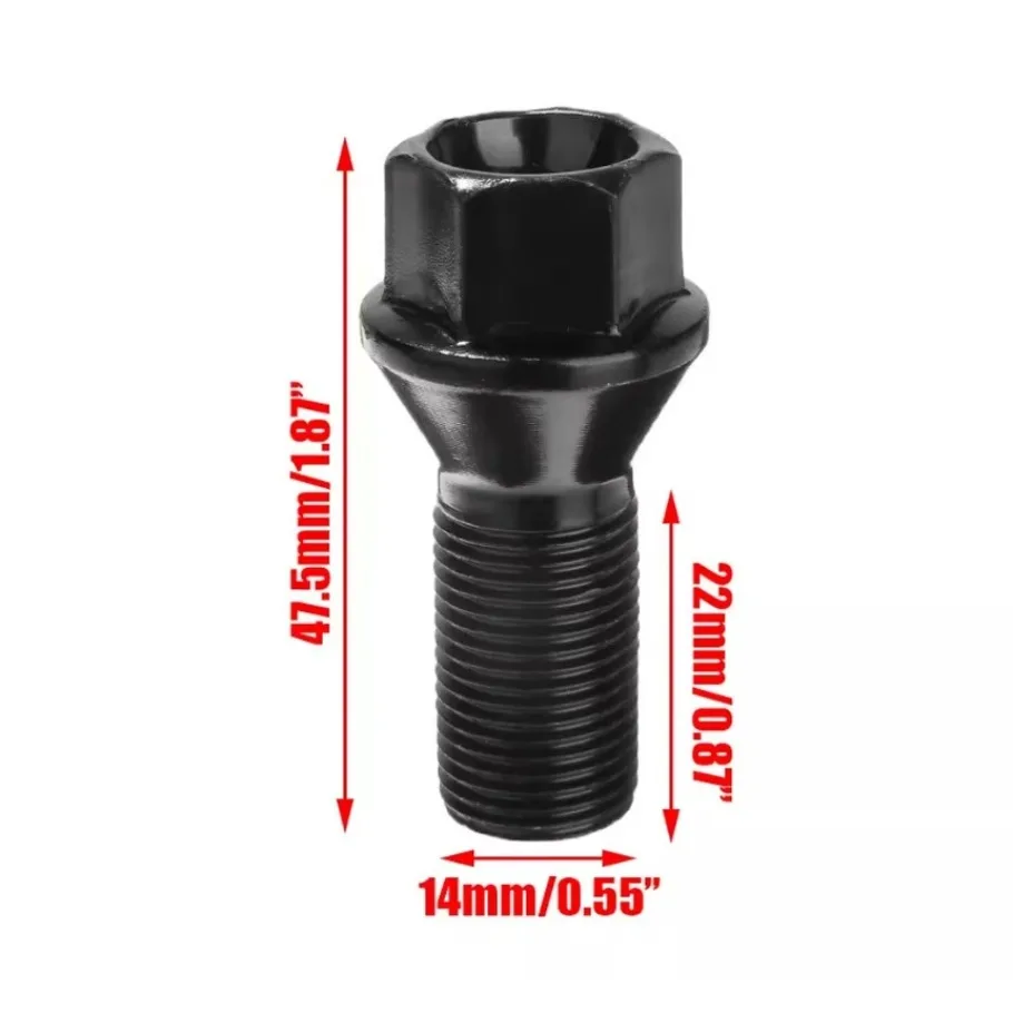 Wheel Nut Stud Bolt M14x1.25 Fit for BMW E70 E70N E71 F20 F21 F22 F30 F31 F34 F35 F80 F32 F33 F36 F82 F83 F07 GT F07 GT LCI 1PC