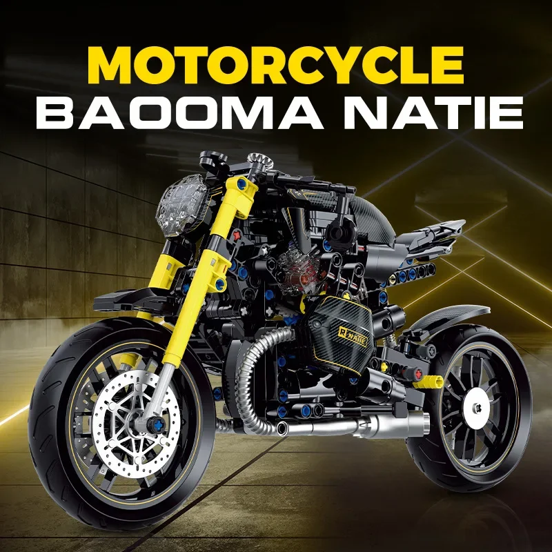 

Строительные блоки TOYLINX, серия технологических мотоциклов: Yamaha, Norton, Harley-Davidson для детей, подарок для детей