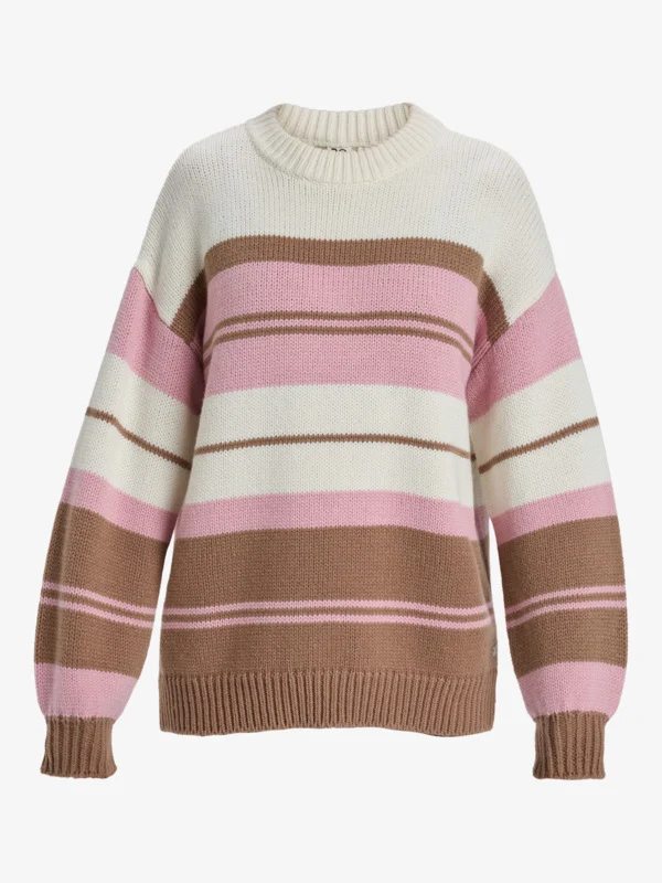 Nieuwe 2023 Dames Losse Streep Basislaag Trui Zoete Woon-werkverkeer Binnen- en Buitenkleding Casual Comfortabel Nylon Lange Sve