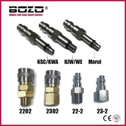 Nowe miękkie krany magazynka HPA Adapter zaworu Adapter męskiego do szybkiego rozłączenia zastępczego Marui KJW/WE KSC/KWA (US)