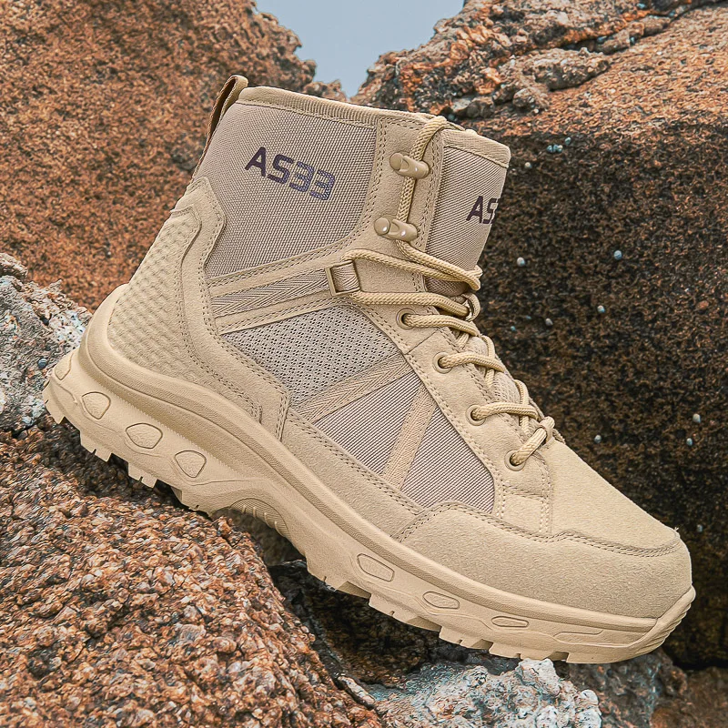 

Высокие мужские уличные ботинки, осенне-зимние новые стильные тактические ботинки для альпинизма и бездорожья, удобная обувь, большой размер