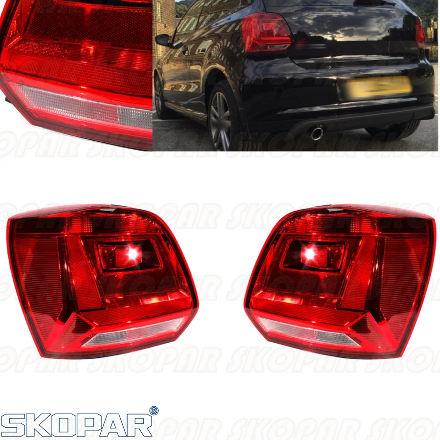 

For VW Polo 6C Hatchback 2014 2015 2016 2017 Car accessories Tail Light Rear Brake Lamp Without Bulbs 6C0945095K 6C0945096K