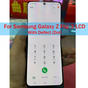 Bilashmart 6.7 AMOLED Defective LCD Samsung Z Flip 3 Z FLIP3 LCD SM F711U F711B F7110 F711 Display Touch Screen With Frame Digitizer
