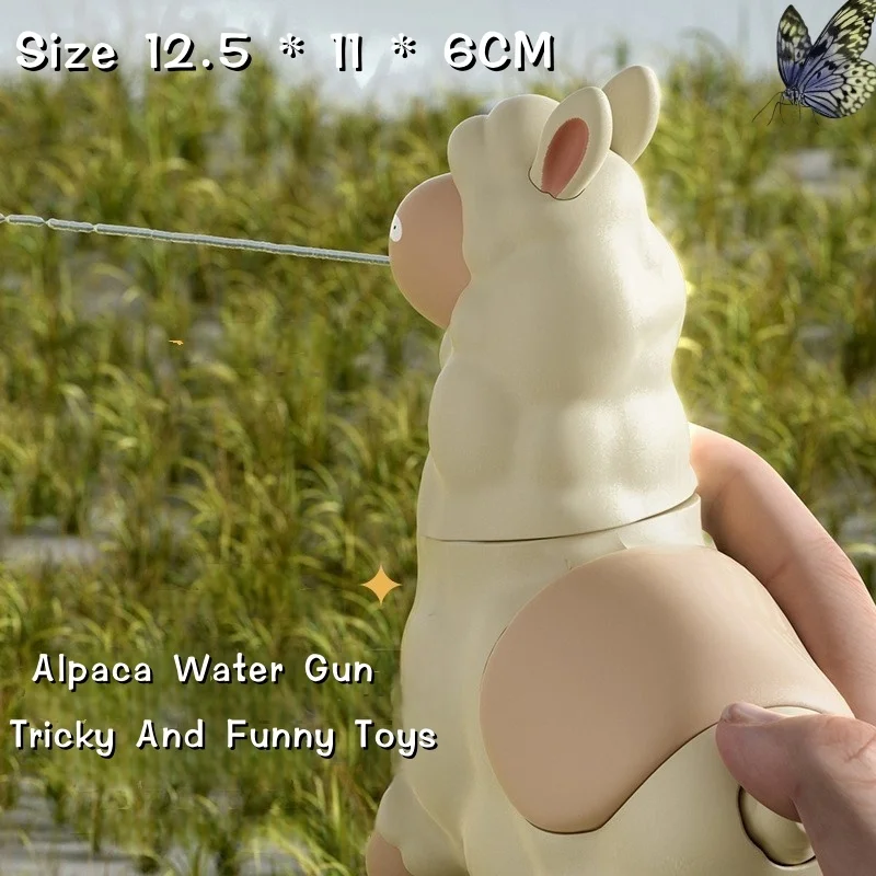 Alpaca pistola de água brinquedo das crianças portátil pulverização de água contínua sprinkler ao ar livre meninos meninas piscina jardim luta jogo presente