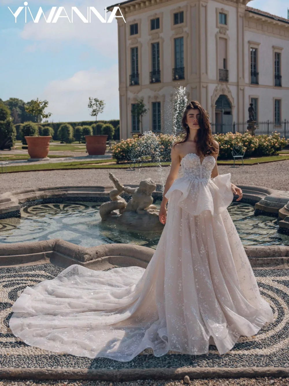 

Glitter Beaded 3D Flower Wedding Dress Floor-length Dreamy A-line Bridal Gown 2026 Customized Sweetheart Neck Dresses For Bride