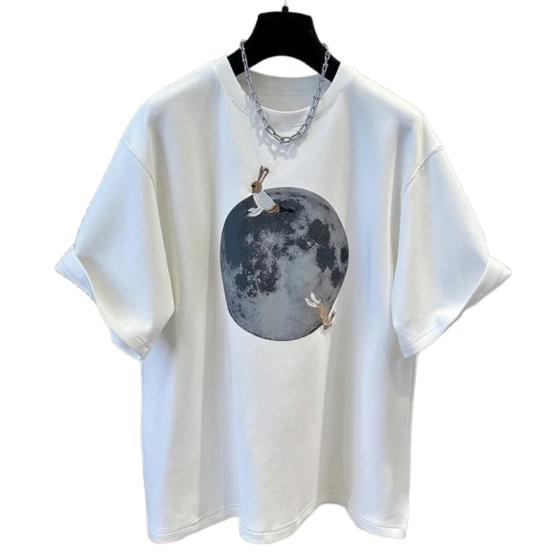 2025 Nuova Estate Elegante Moda Tinta Unita Stile Cinese T-shirt per Le Donne Allentato Casual Manica Corta O Collo Retro Magliette E Camicette