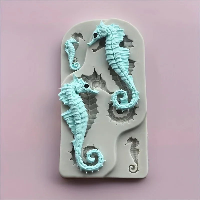 Easy-Craft Seahorse Silicone Mold - Detailed, Durable for Resin, Clay & More | Ideal for Creative Projects, Gifts & Education