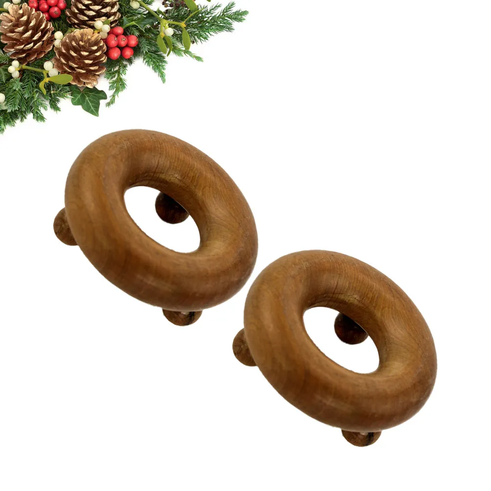 2Pcs Premium Wood Massage Roller for Back Pain Relief Deep Tissue Therapy Ergonomic Grip Smooth Finish Wood Limbs Massager Tool view 3