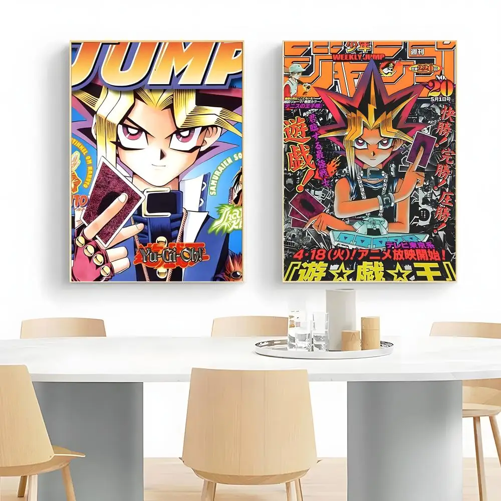 Classic anime Yu-Gi-Oh! Poster Frameless Peel-and-Stick Removable Wall Art Print