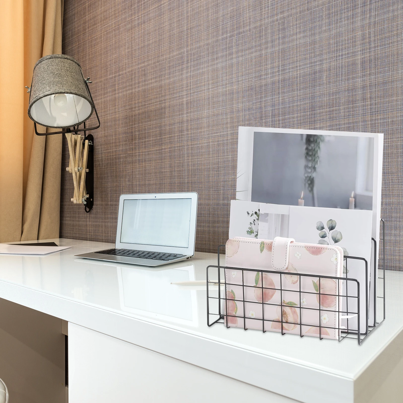 

Desktop File Mail Sorting Rack Iron Holder Office ganizer Envelope Folder Construction Space Saving Design Protective