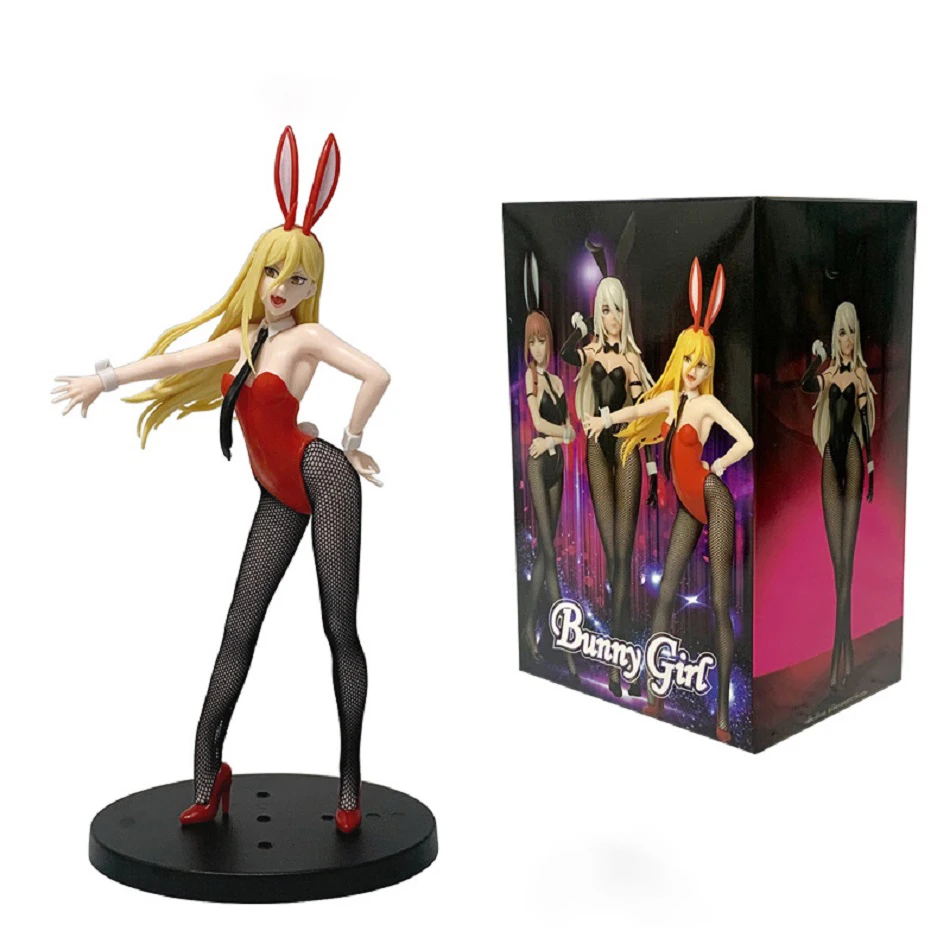 22cm Chainsaw Man Anime Figure Denji Action Figure Makima/Power/A2 Bunny Girl Series Figurine PVC Collectible Model Toys Gifts view 6
