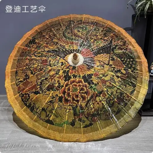 

Thailand Oil Paper Umbrella Vintage Southeast Asia 85cm