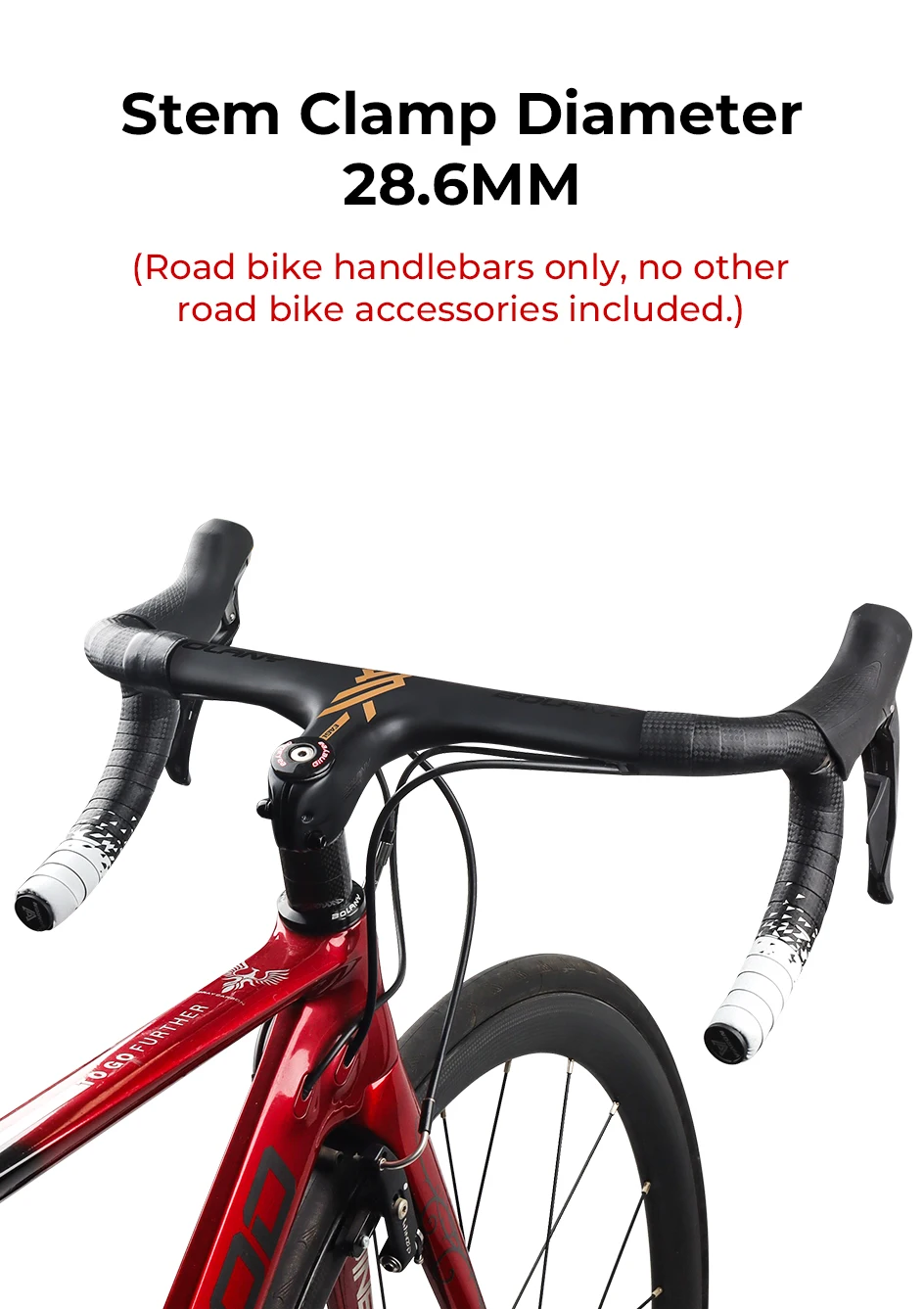 Guidon de Vélo Entièrement En Fibre de Carbone Guidon de Vélo de .8mm Guidon de Vélo Entièrement En Fibre de Carbone Guidon de Vélo de .8mm