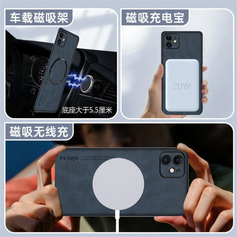 Magnetic Case For Nubia Z80 Ultra Z70 Z60Ultra Z50 Luxury Silicone Leather Cover For ZTE Nubia Z 70 Z60 Ultra Protect Shell