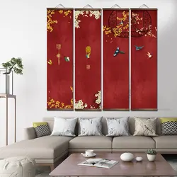 Chinese red new year's day festive gift poster bedroom living room decoration painting  wall paintings  decoracion para sala