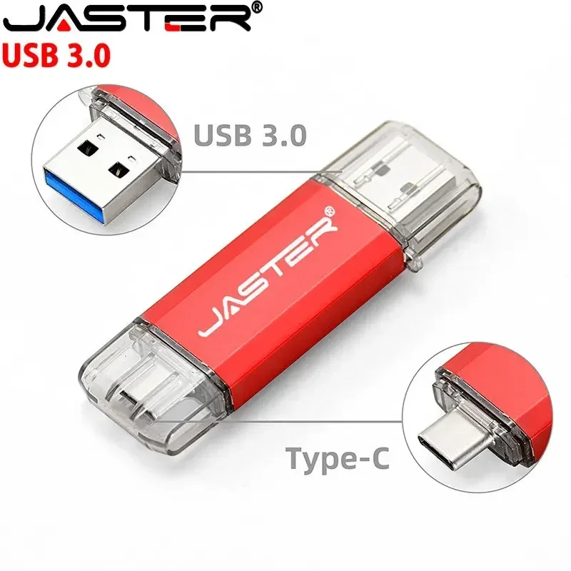 JASTER – clé USB 3.0 OTG type-c, support à mémoire de 64GB 32GB, lecteur Flash haute vitesse pour téléphone/ordinateur portable type-c Business gift U disk