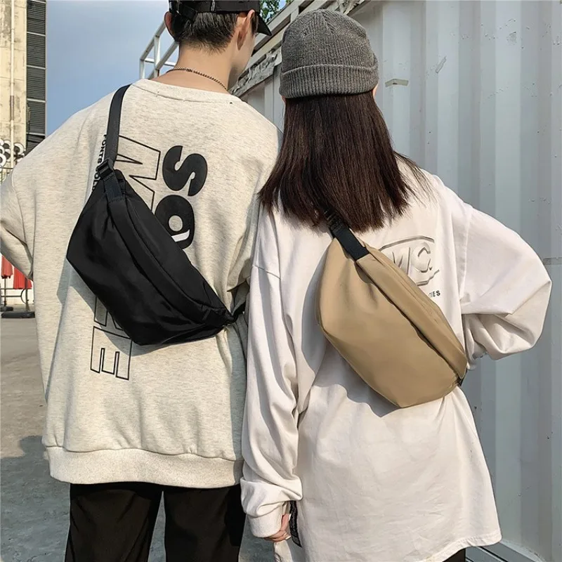 

Trendy Sport Chest Bag For Men Retro Simple Khaki Black Green Shoulder Bag Outerdoor Travel Casual Messenager Waist Bag For Mans