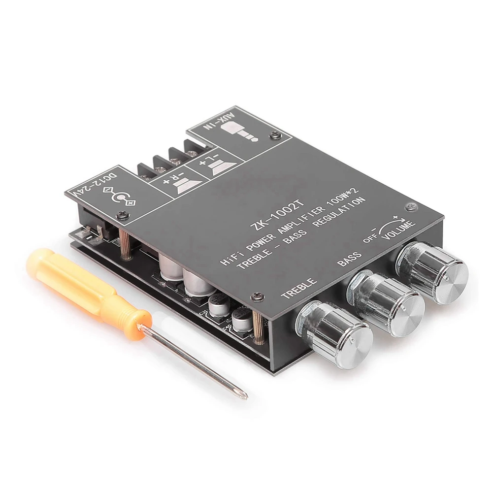 لوحة مضخم صوت POP-lZK-1002T مع تحكم ثلاثي وباس BT وAUX مدخلات لاسلكية ذاتية الصنع