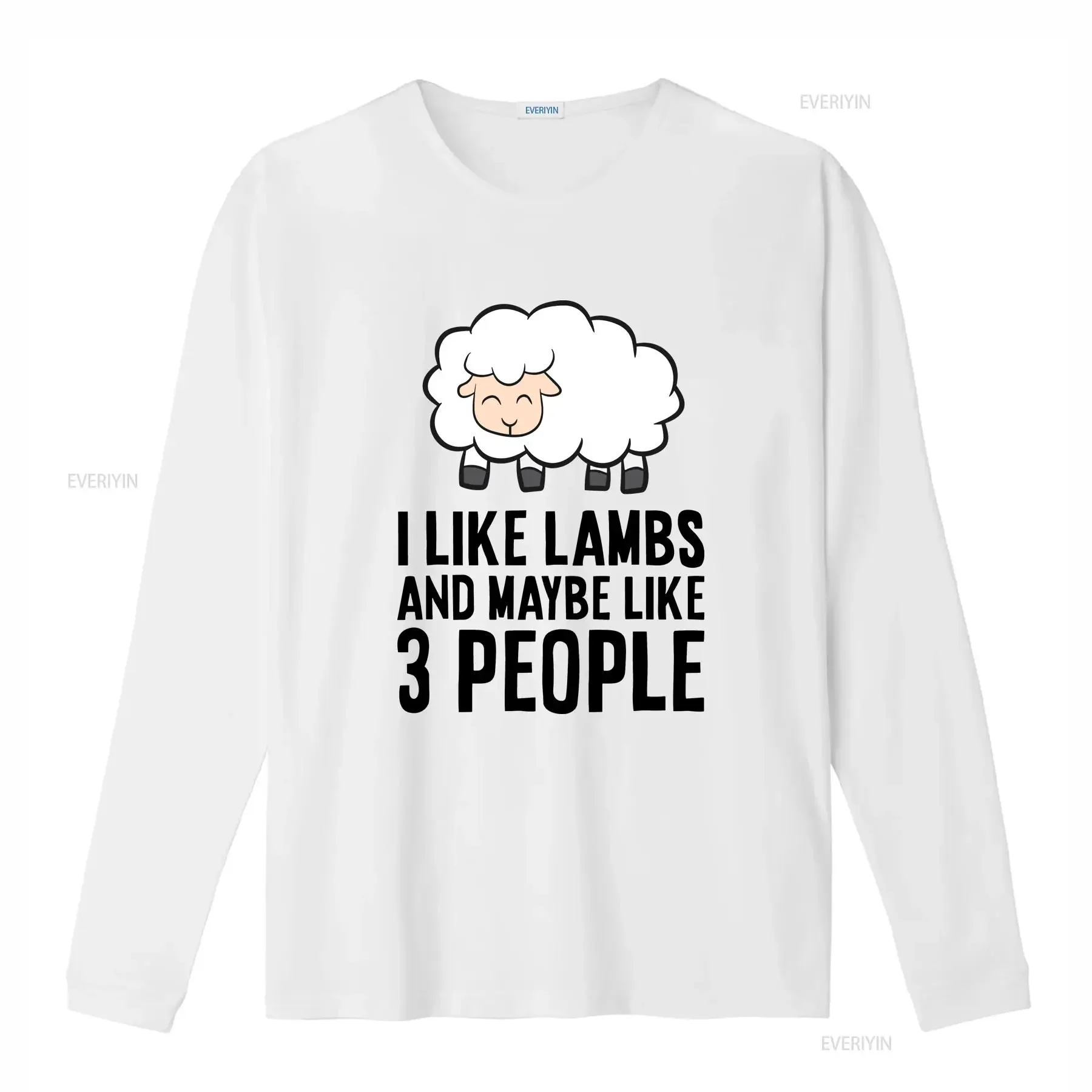 Sheep Lover I Like Lambs And Maybe 3 People T Shirt  vintage Washed Comfortable Casual Stretched homme graphic Breathable Soft
