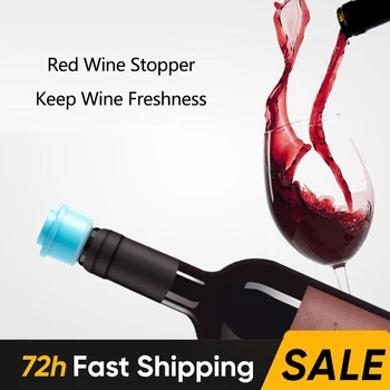 Leak-proof Wine Bottle Stoppers, Wine Cork, Freshness Locking Drink Caps, Time Indicate, Vacuum, 1Pc