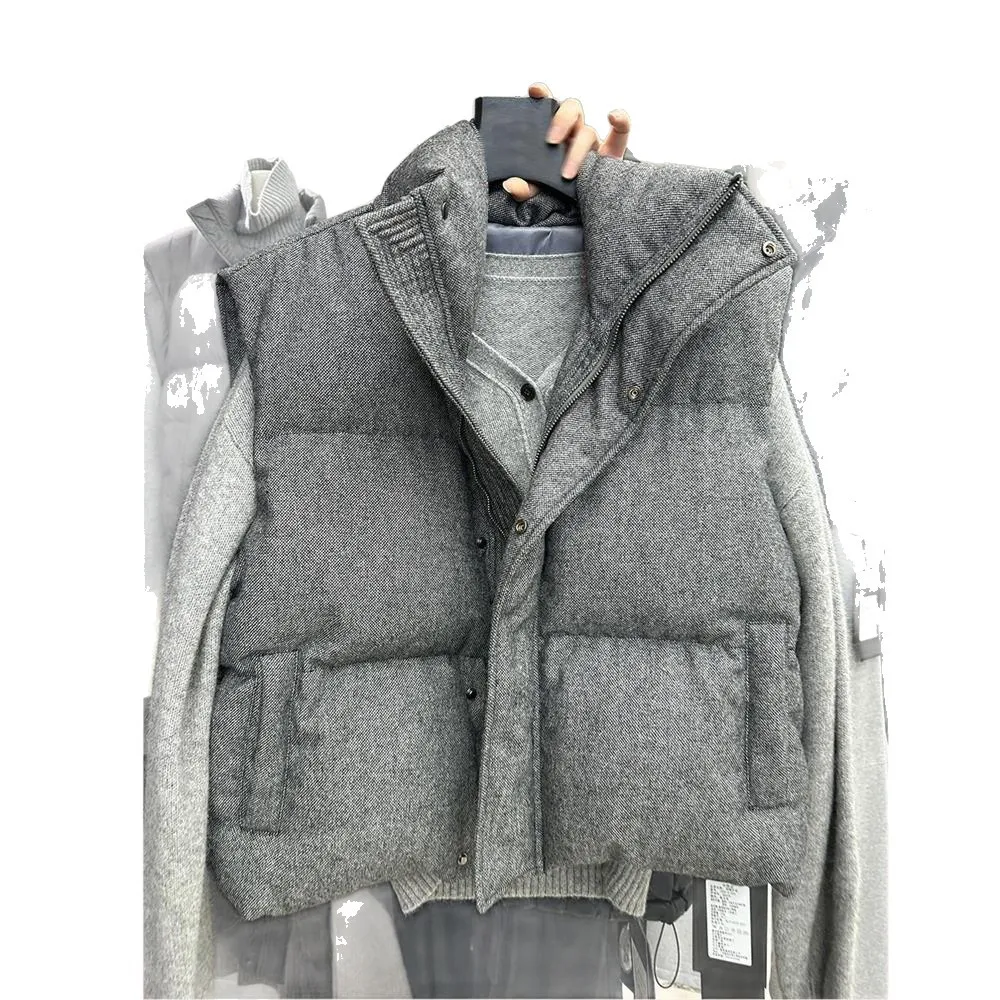 Corea Chic Streetwear Gilet personalizzato Parka corto Gilet casual elegante Cappotto High Street Moda Giacca da donna All-match