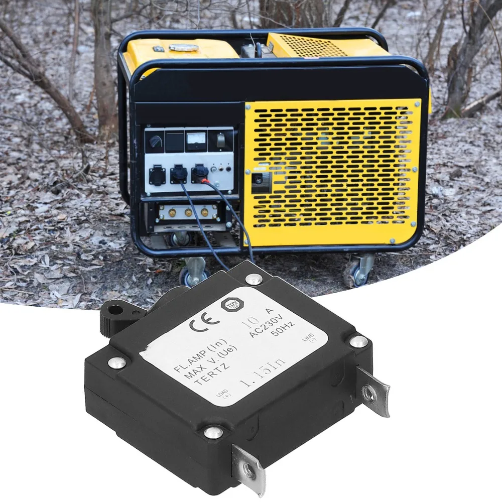 2PCS Black Power Switch Compact Easy to Use Leakage Protector Stable Performance Pratical Design for 168F 170F Generator
