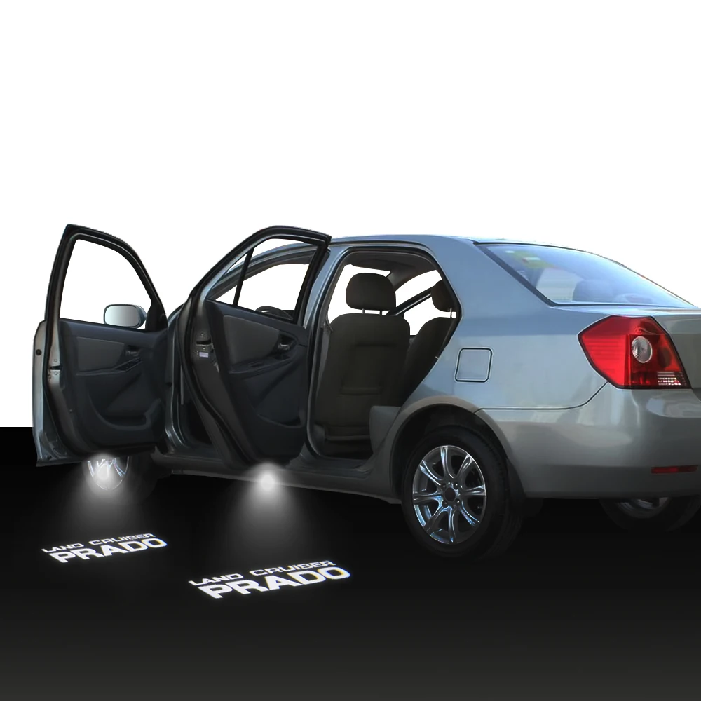 

2 шт., белые буквы, Land Cruiser Prado, дверной светильник Land Cruiser Prado, приветственный свет, автопроекторы, теневой светильник, дверной люверс, лампа