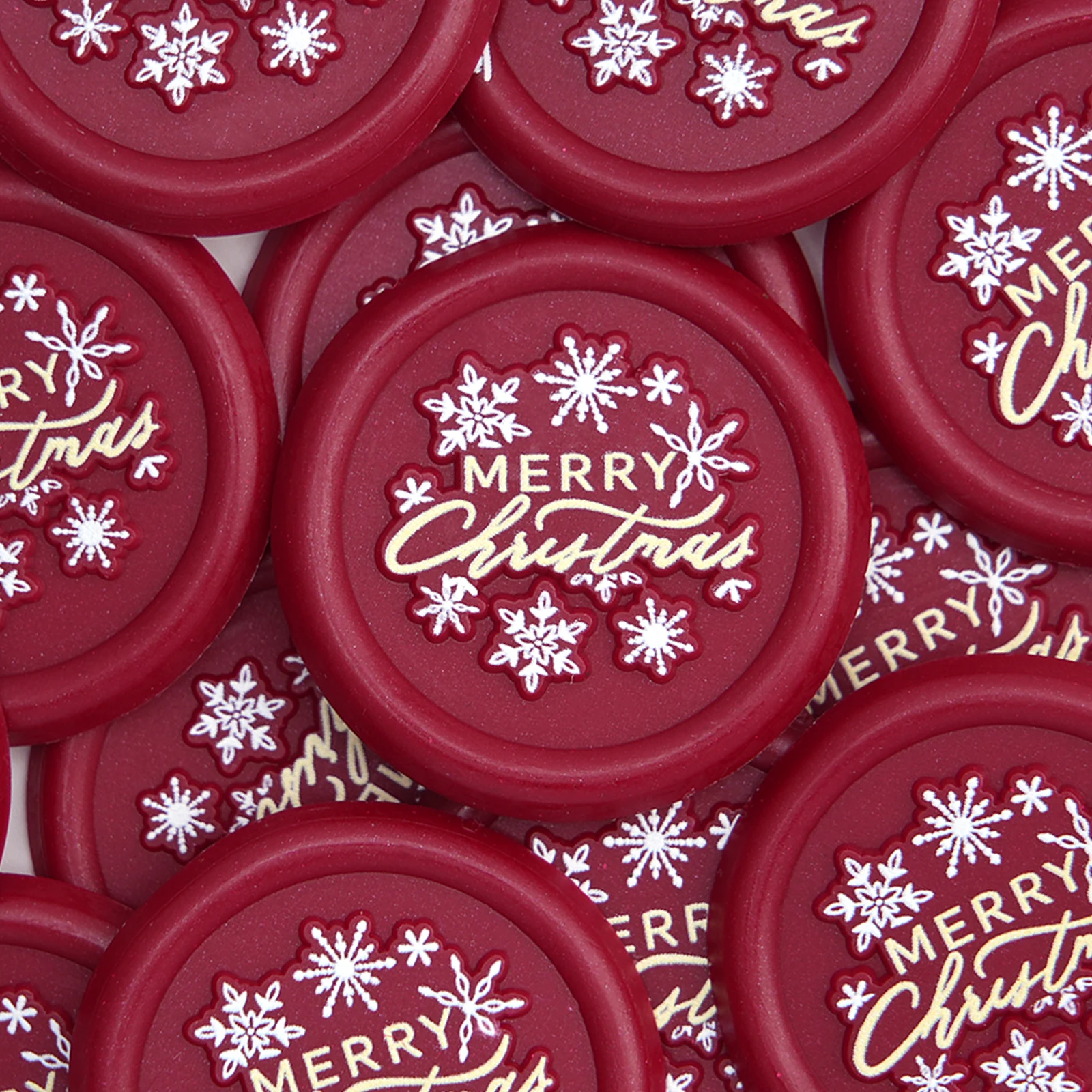 10Pcs Christmas Collection Wax Seal Stickers Santa Claus Reindeer Snowflake Self-Adhseive Stickers DIY Decor Envelope Invitation