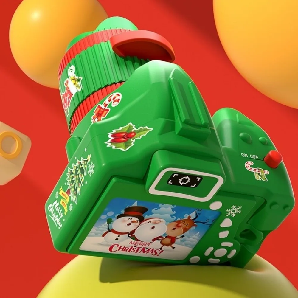 Office Cartoon Christmas Projector Camera Santa Claus Pattern Cute Projection Lamp Lightweight Unique Camera-shaped Toy Gift