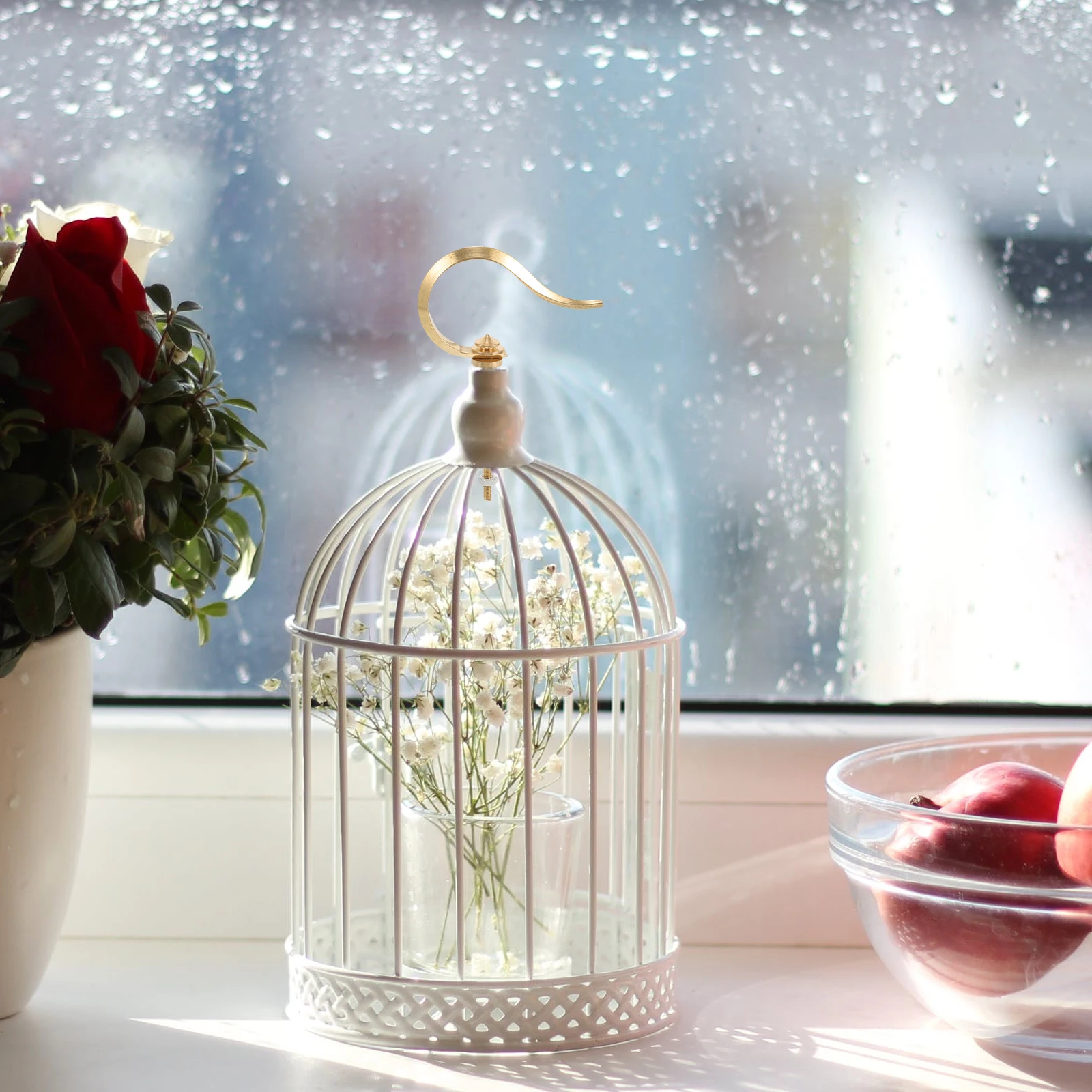 

Brass Bird Hook Large Size Bird Cage Accessories Durable Hooks for Hanging Accessories Pet Cage Hanger