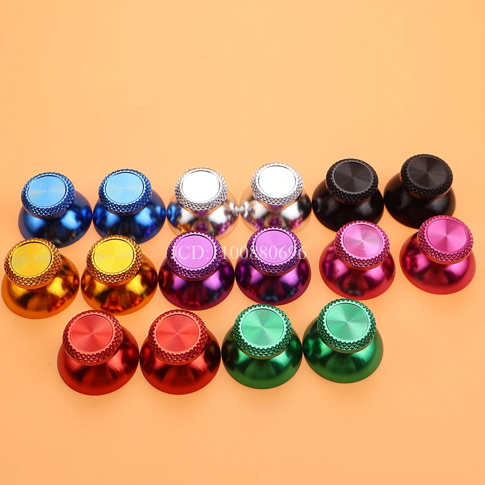 2pcs Aluminum Metal Analog Joystick thumb Stick Grip Cap For PS5 Controller Gamepad Rocker Caps Thumbstick Accessories