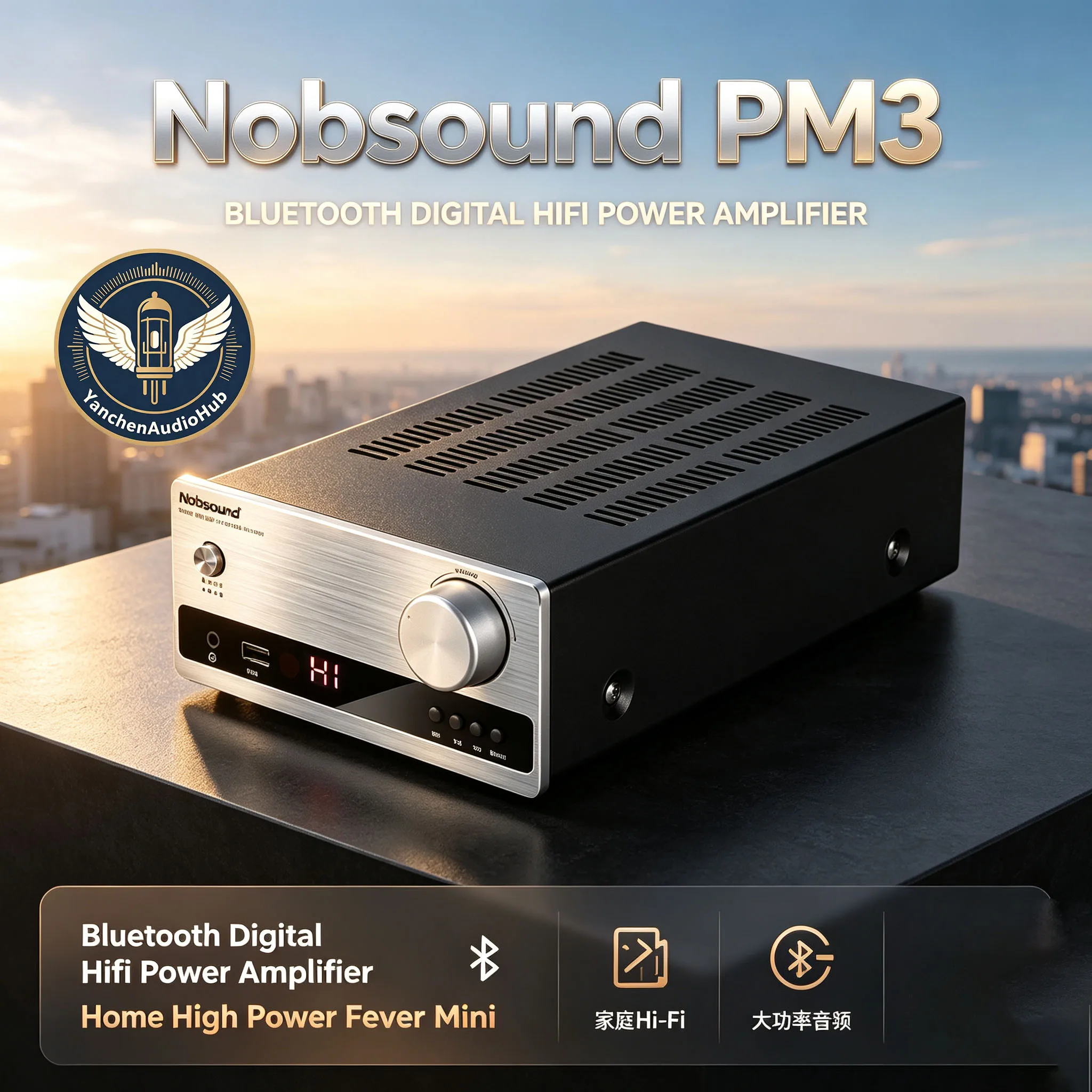 CHN 2027 Nobsound-PM3 Bluetooth Digital hifi Amplifier Home High Power Fever Mini Small