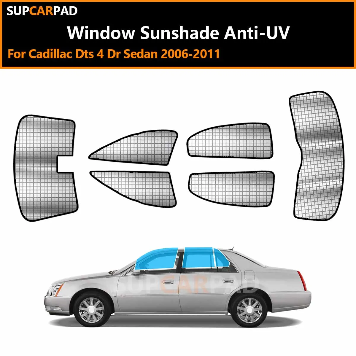 

For Cadillac Dts 4 Dr Sedan 2006-2011 Custom Car Window Sunshade Anti-UV Car Sun Window Visors Sunshade Covers Accessories