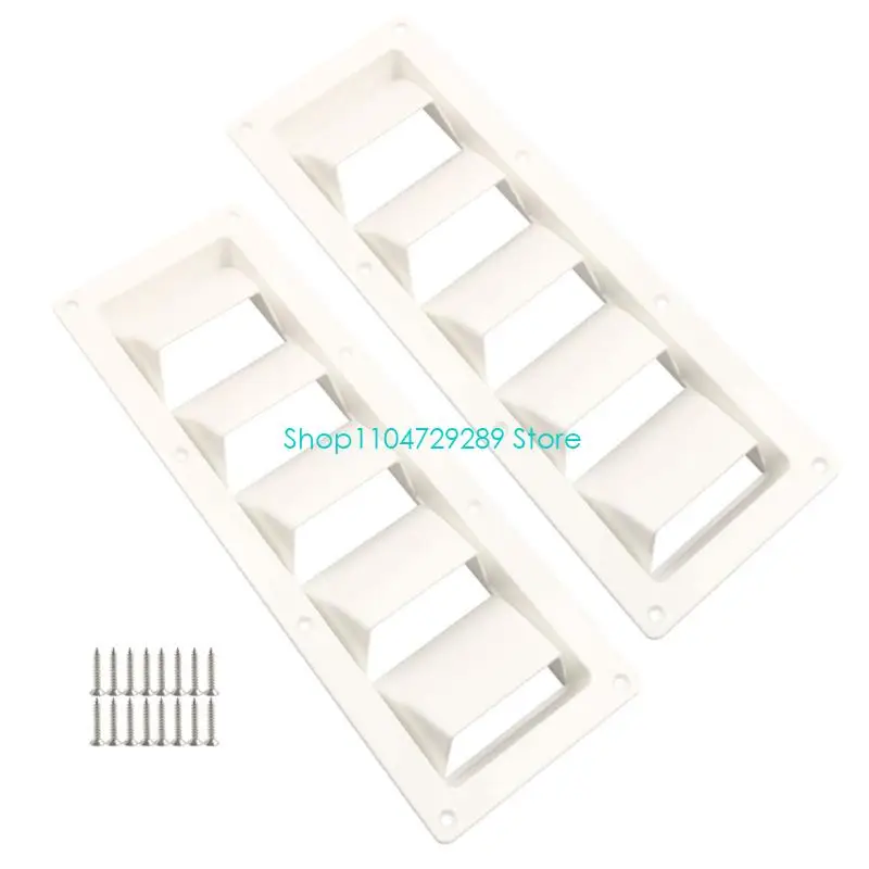 D8KE Flush Mount Vent Grille Cover Pair for Trailer Boat Utility Vents