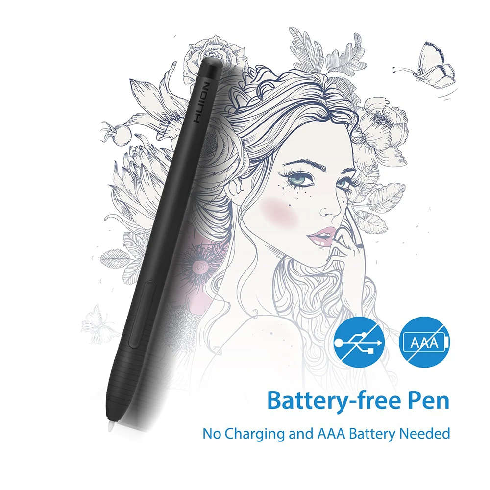 newest design battery-free stylus 4 shortcut keys animation drawing and OSU! game playing graphic pen tablet