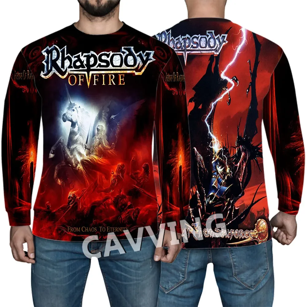 

Rhapsody of Fire Band 3D Printed Crewneck Sweatshirts Harajuku Styles Tops Long Sleeve Sweatshirt Casual Sweatshirts