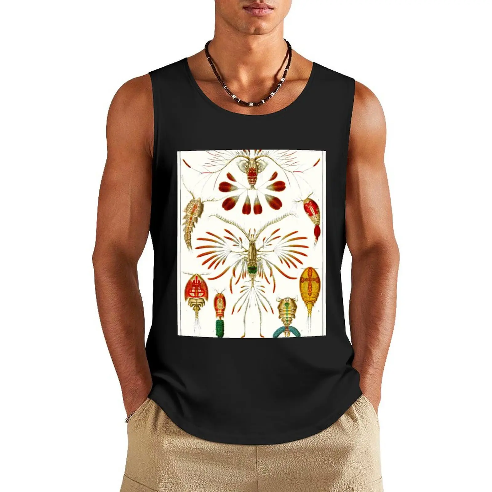 Plate 56. Copepods, small crustaceans from nearly every water habitat. Tank Top Vest male anime gym men clothings