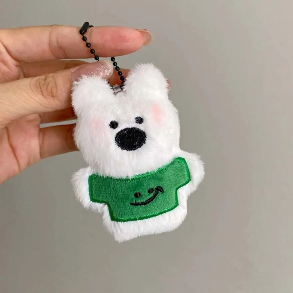 

West Highland White Terrier White Puppy Pendant Bag Pendant Anime Cartoon Key Chain Charms Stuffed Dolls Hanging Accessory