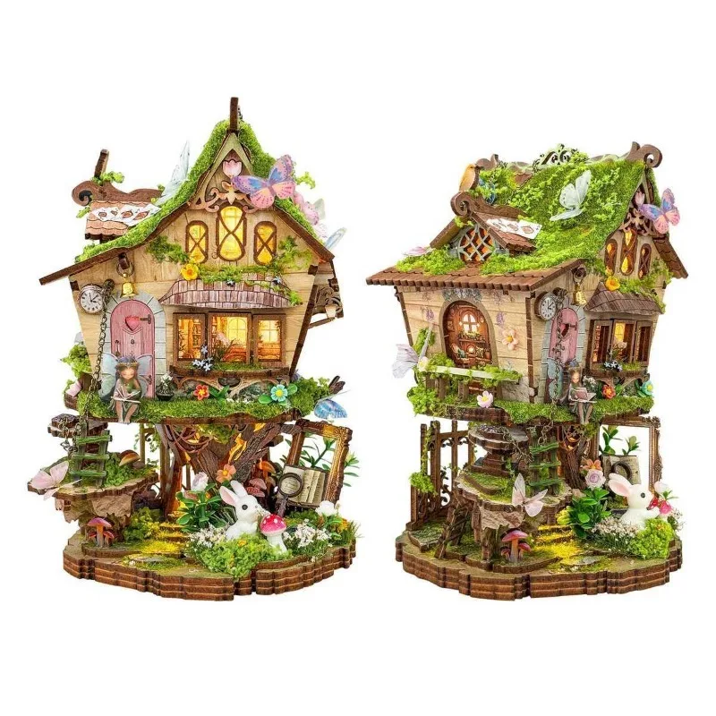 

Tree House Puzzle 3D Wood Challenging Jigsaw Building Kit Creative Desk Decoration Home Decor Wall Art Ideal Adult Holiday Gifts