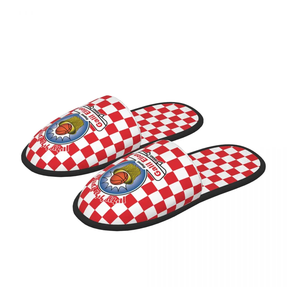 Israel Hapoel Galil Elyon Bc Women and Men Slipper Fluffy Soft Plush Warm House Shoes Anti-Skid Cozy Plush