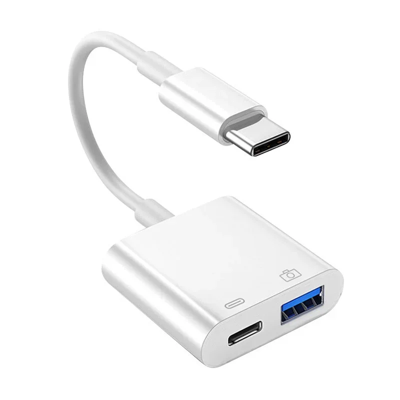 Adaptador USB tipo C para Huawei Mate 40 Pro, Xiaomi, Samsung S22, S21 Plus, carregador de áudio, conversor divisor, jack 3.5mm