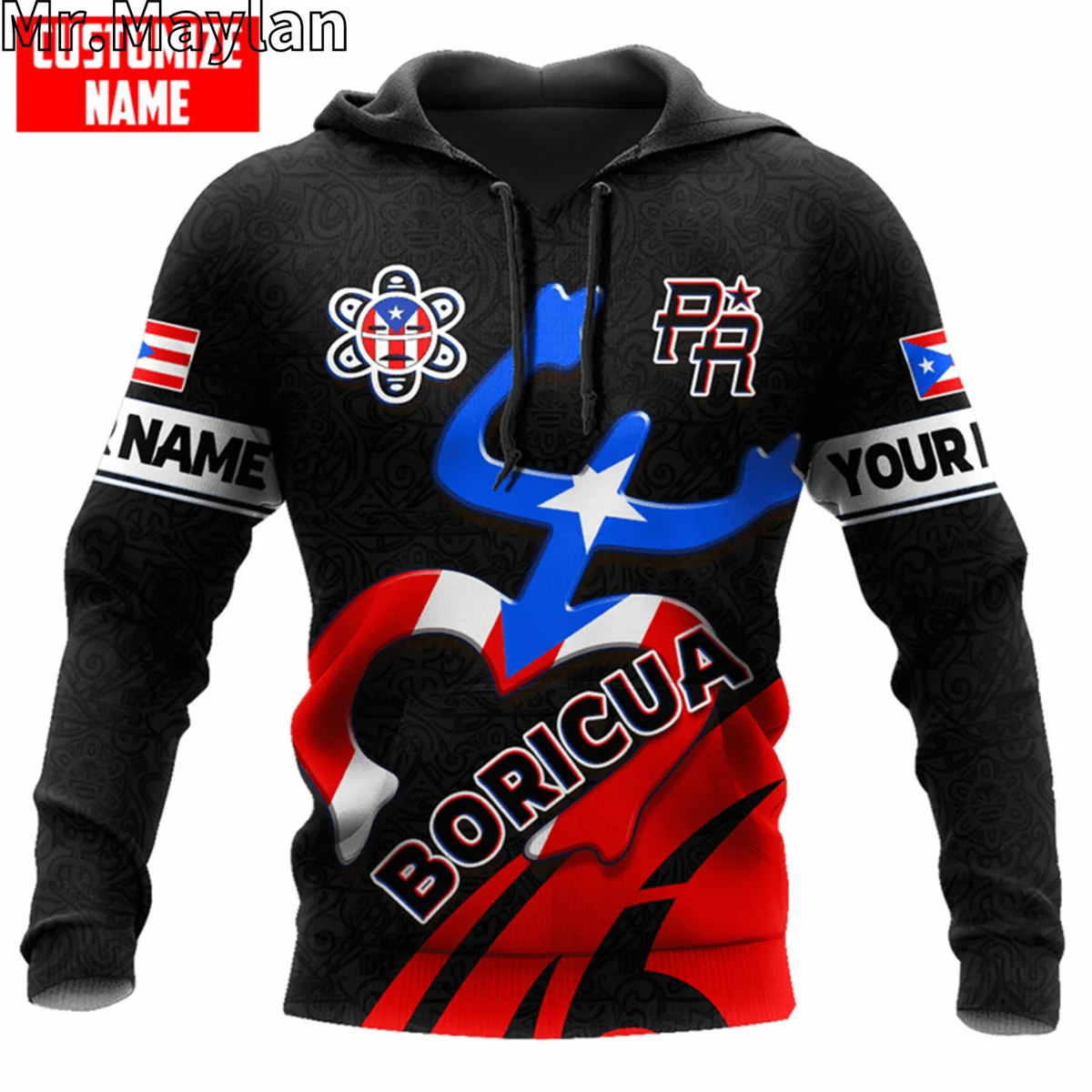 PERSONALIZED PUERTO RICO BORICUA COQUI 3D Jacket Men/women Hoodie Unisex Casual Streetwear Sweatshirts Pullover Sudadera Hombre