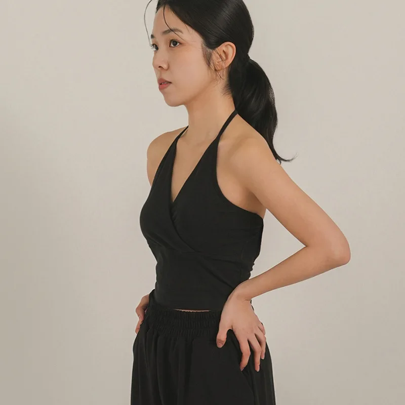 New Arrival Women's Yoga Vest Sexy V Type Neckline Soft Breathable Tight Hig Elasticity Girls Ladies Dancing Fitness Gym Top