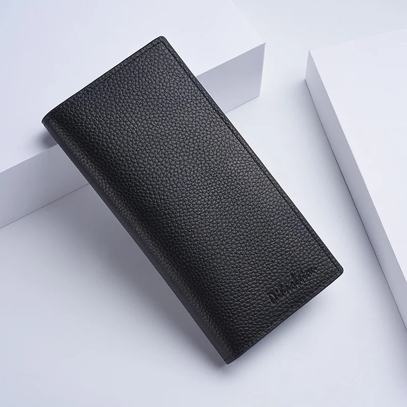 Lange Herren-Geldbörse, luxuriöses PU-Leder, großes Fassungsvermögen, Business-Casual, Multi-Kartenhalter-Geldbörse mit Litschi-Muster