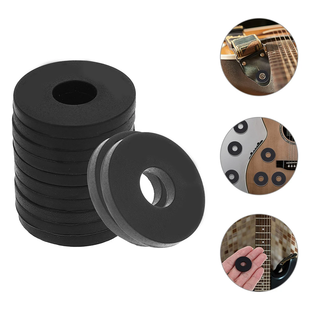 

24 Pcs Guitar Strap Buckle Spacer Straps Lock Gasket Buttons Bass Component Quick Release Staples Blocks Silica Gel