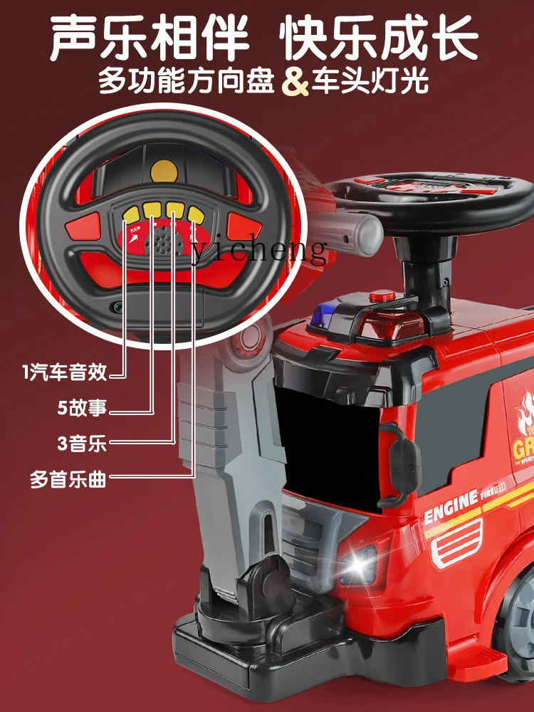 XL Fire Truck Toy Boy children's Engineering Water Spray Car Baby Extra Large Toy Car Large Large