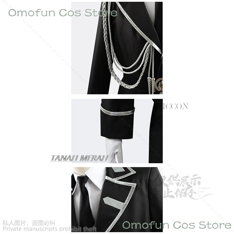 Anime dolce punizione Cos Myojin Aki Cosplay uniforme nera Amai Choubatsu Roleplaying DK uniforme Halloween Cosplay per gli uomini