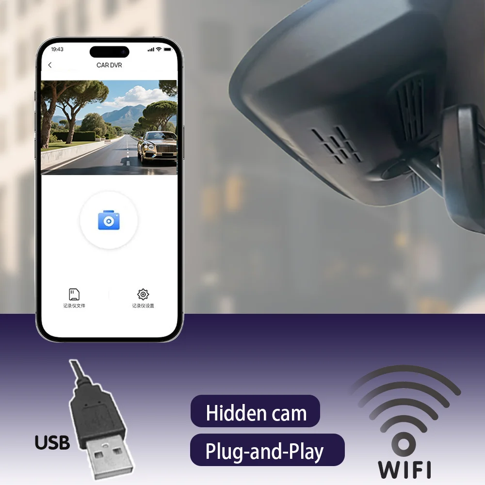 

4K HD WIFi Car DVR Video Recorder Dash Cam For Great Wall Haval Dargo 2020 2021 2022 2160P Hidden Plug and Play APP control